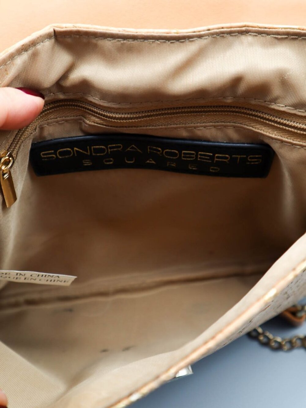 Convertible Cork Clutch Crossbody Bag Purse Sondra Roberts Boho Coastal Beachy - Picture 9 of 9